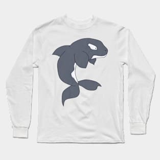 Cute Orca (Black) Long Sleeve T-Shirt